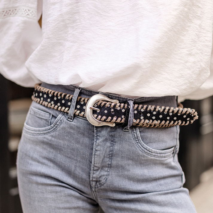 Ceinture Tamara Noir Argent