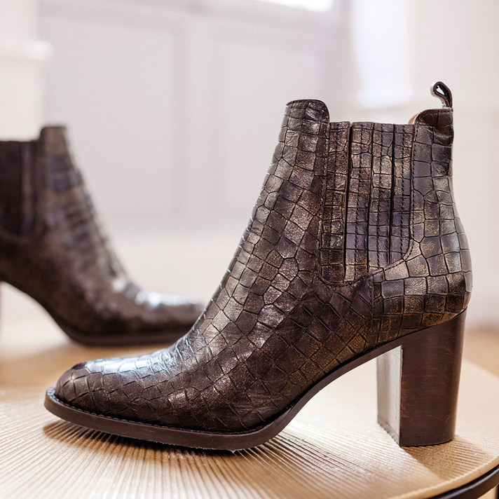 Boots Lola Croco Bronze